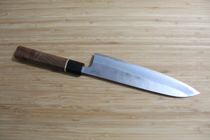Sawakazuma Yugiri Nashiji Gyuto Knife 210 mm / 8.2" Maple and Renghas Handle Brown