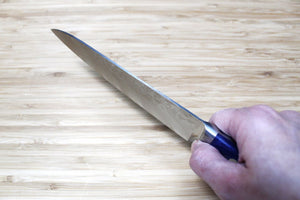 Sakai Takayuki Petty Knife 150 mm / 5.9" Damascus 33 Layer with Blue Handle