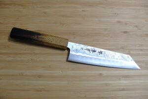 Sakai Takayuki Ginsan Nashiji Kengata Santoku Knife 170mm (6.7")