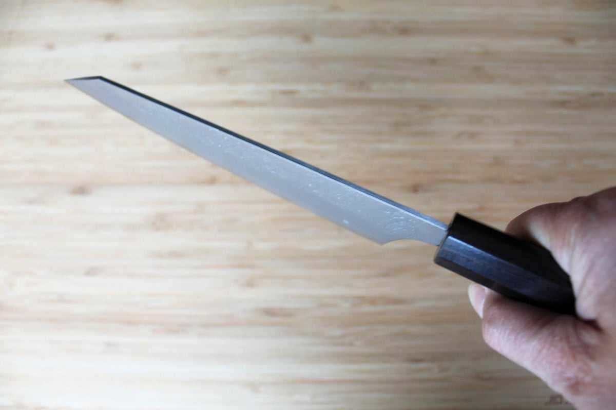 Sakai Takayuki VG10 Nashiji Kengata Santoku with Ebony Handle 160mm (6.3")