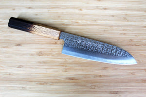 Sawakazuma Hubuki SRS13 Santoku Knife 170 mm / 6.7" Oak Handle