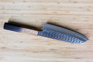 Sawakazuma Hubuki SRS13 Santoku Knife 170 mm / 6.7" Oak Handle