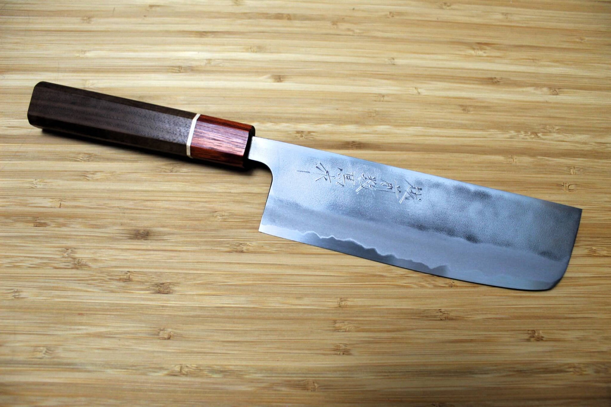 Sawakazuma Yugiri Shironiko Nashiji Nakiri Knife 165 mm / 6.5" Maple and Renghas Handle