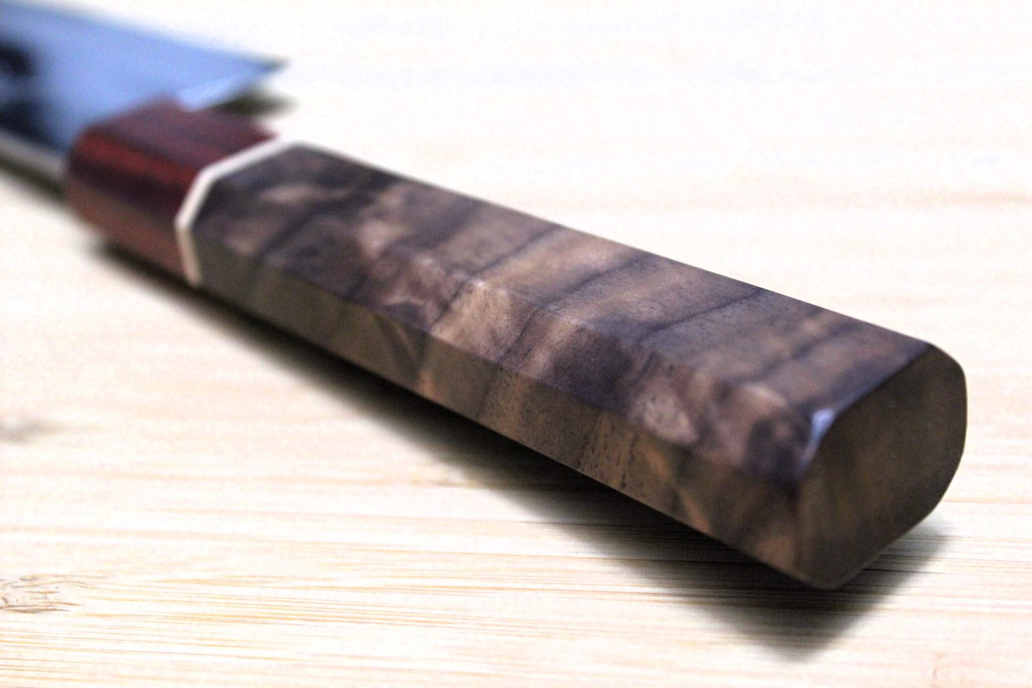 Sawakazuma Yugiri Shironiko Nashiji Nakiri Knife 165 mm / 6.5" Maple and Renghas Handle