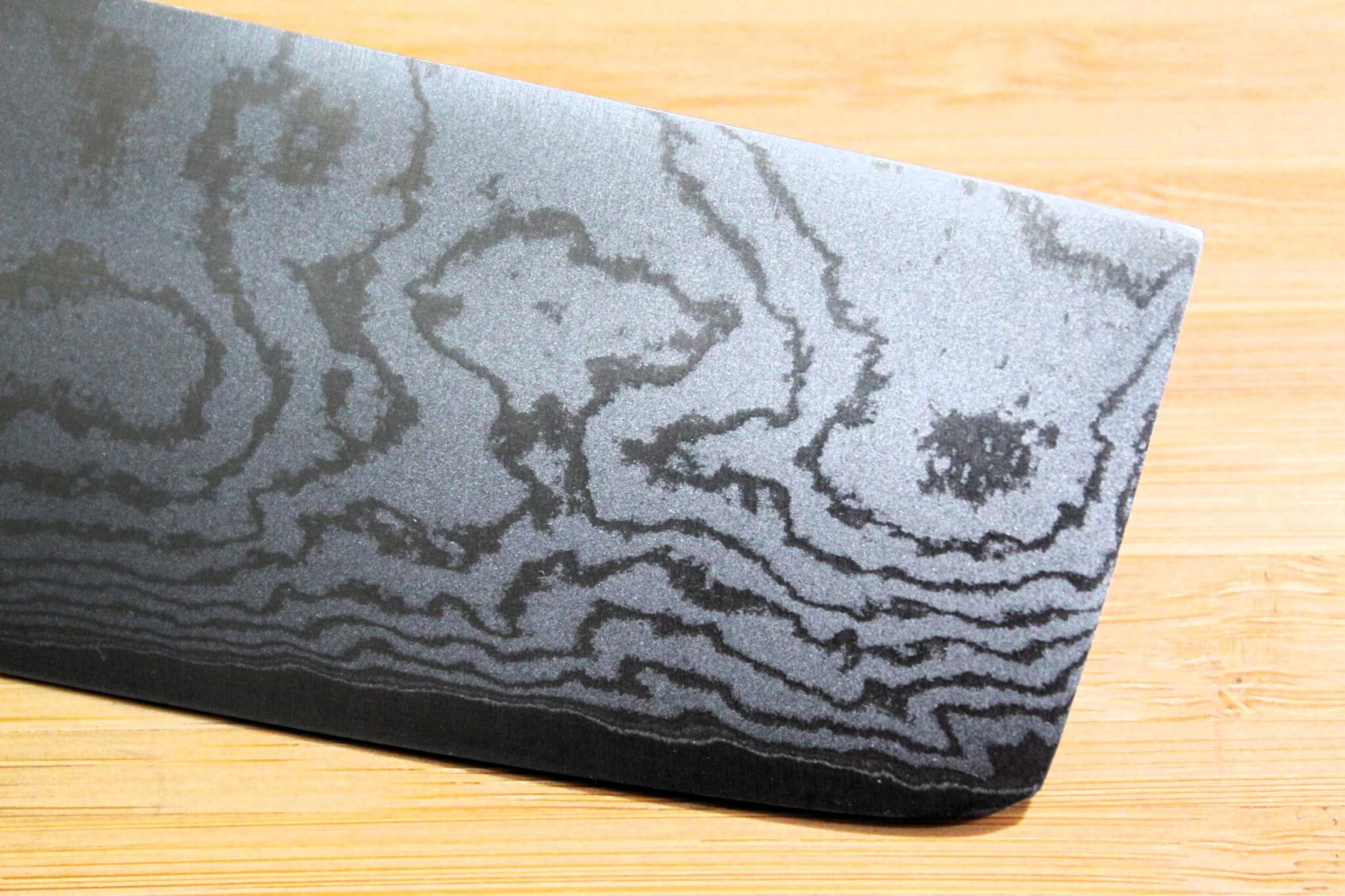 Shigeki Tanaka Damascus VG-10 Nakiri with Blue Handle 165mm / 6.5"