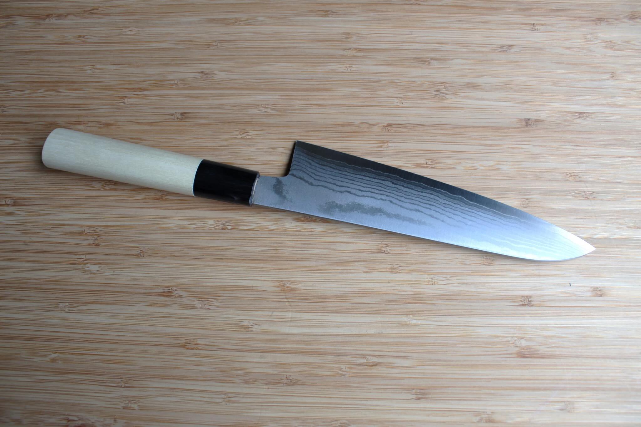 Shigeki Tanaka Damascus VG10 Gyuto with Magnolia Handle Buffalo Ferrule 180 mm / 7.1"