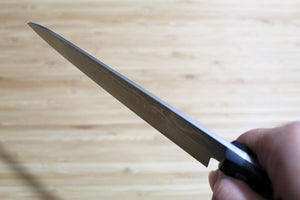 Shigeki Tanaka Damascus VG10 Petty with Black Handle  150mm / 5.9"