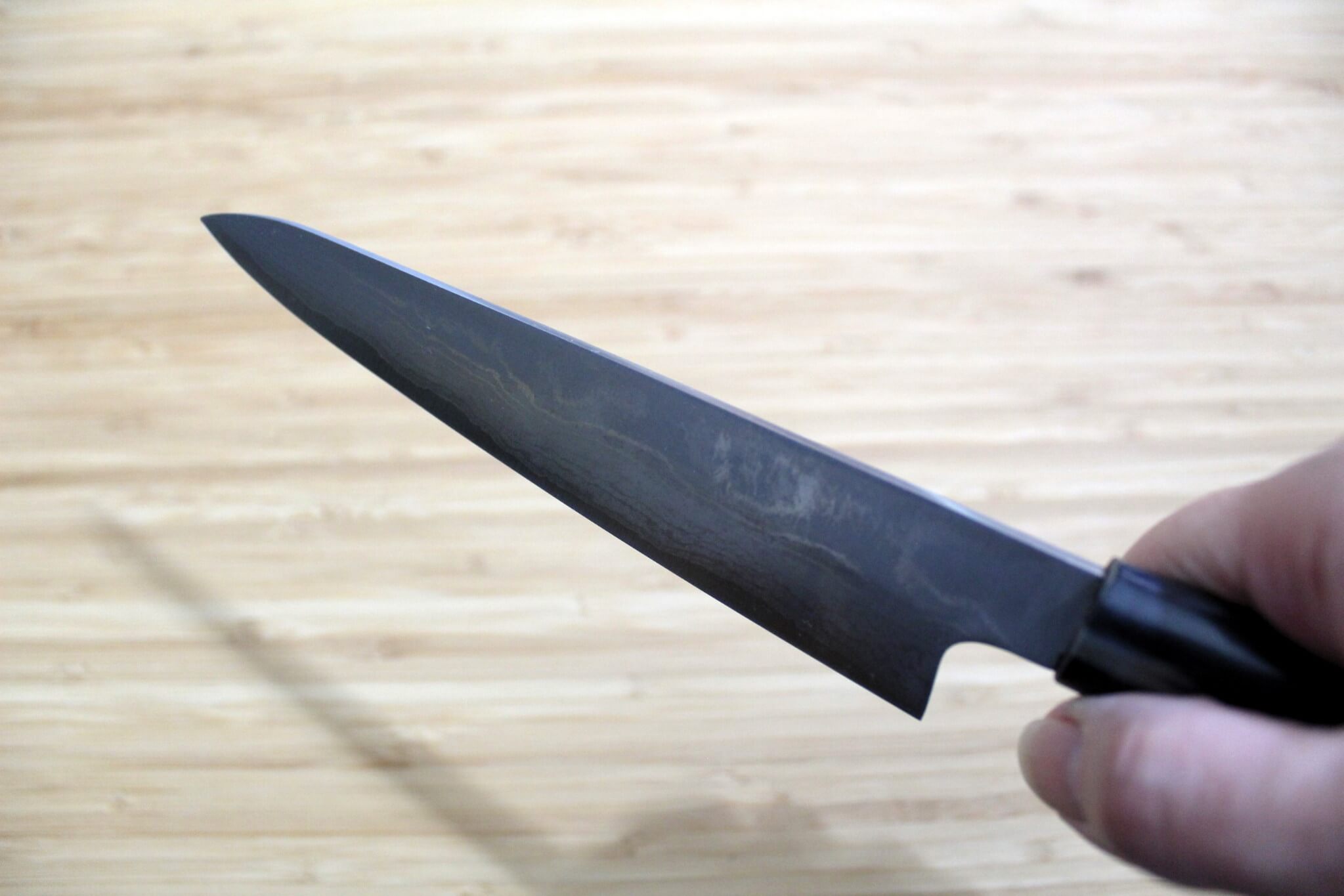 Shigeki Tanaka Damascus VG10 Petty with Magnolia Handle Buffalo Ferrule 150mm / 5.9"