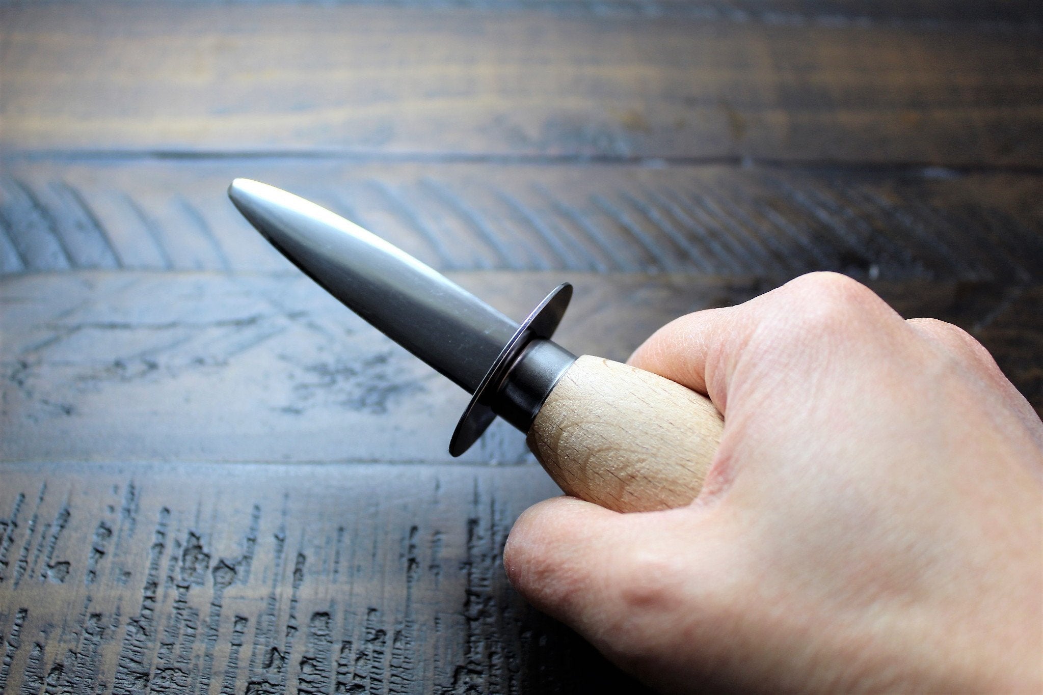 Oyster Shucker / Opener with Wooden Handle - Hasu-Seizo, LLC