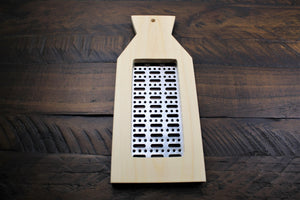 Accessories - Stainless Steel Japanese Grater / Oroshigane With Wooden Frame & Rock Salt