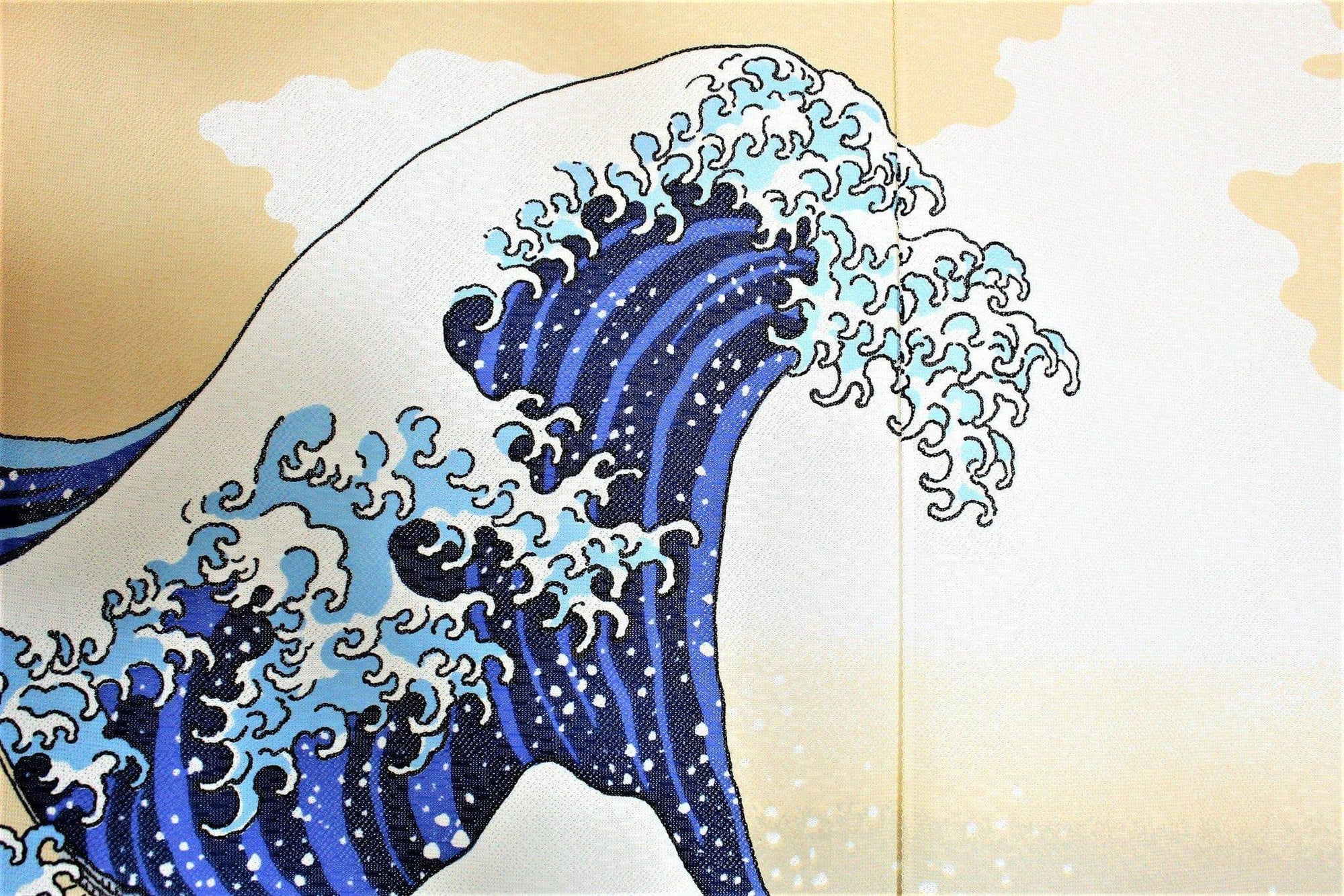 Japanese Decor - Japanese Noren Curtain With Light Fabric - The Great Wave Of Kanagawa