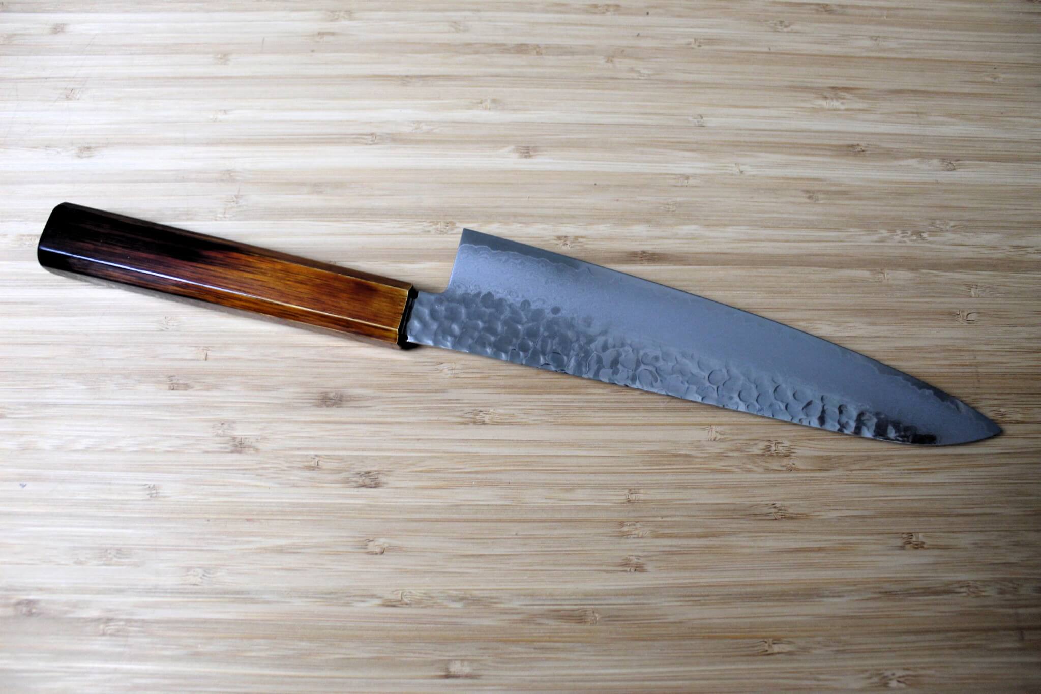 Kitchen Knife - Sakai Takayuki Gyuto Japanese Chef Knife 210 Mm (8.2") Damascus 33 Layer With Brown Lacquered Oak Handle