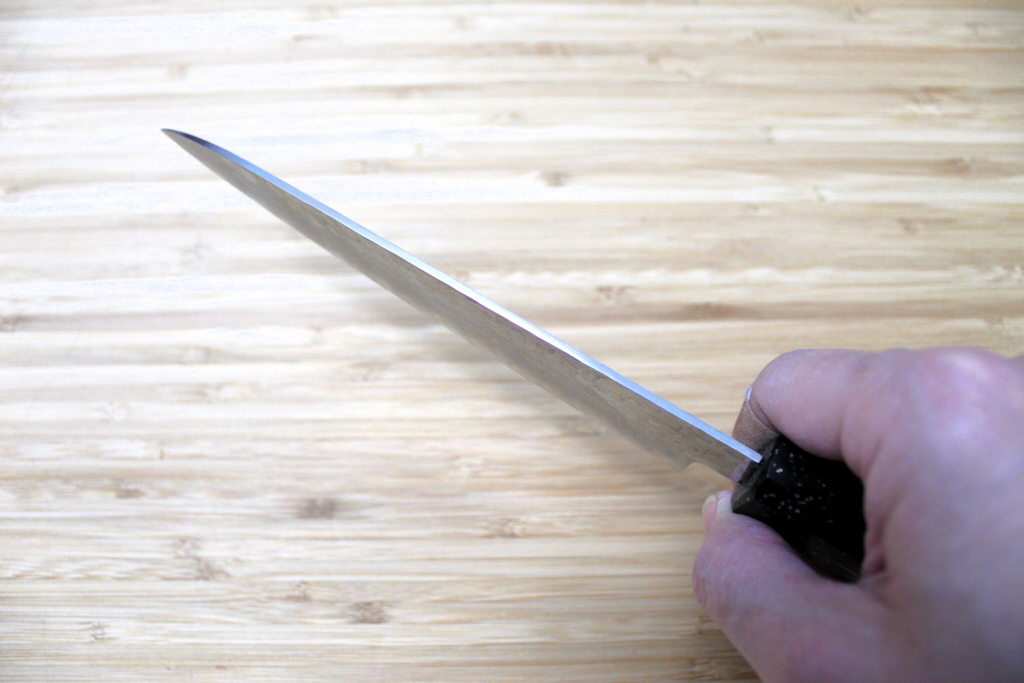 Kitchen Knife - Sakai Takayuki Petty Knife 150mm (5.9") Damascus 33 Layer With Black Lacquered Oak Handle
