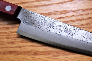 Kitchen Knives - Fujiwara Yasuhiko Aogami Super / Blue Super Steel Nakiri 165 Mm / 6.5" Red Handle