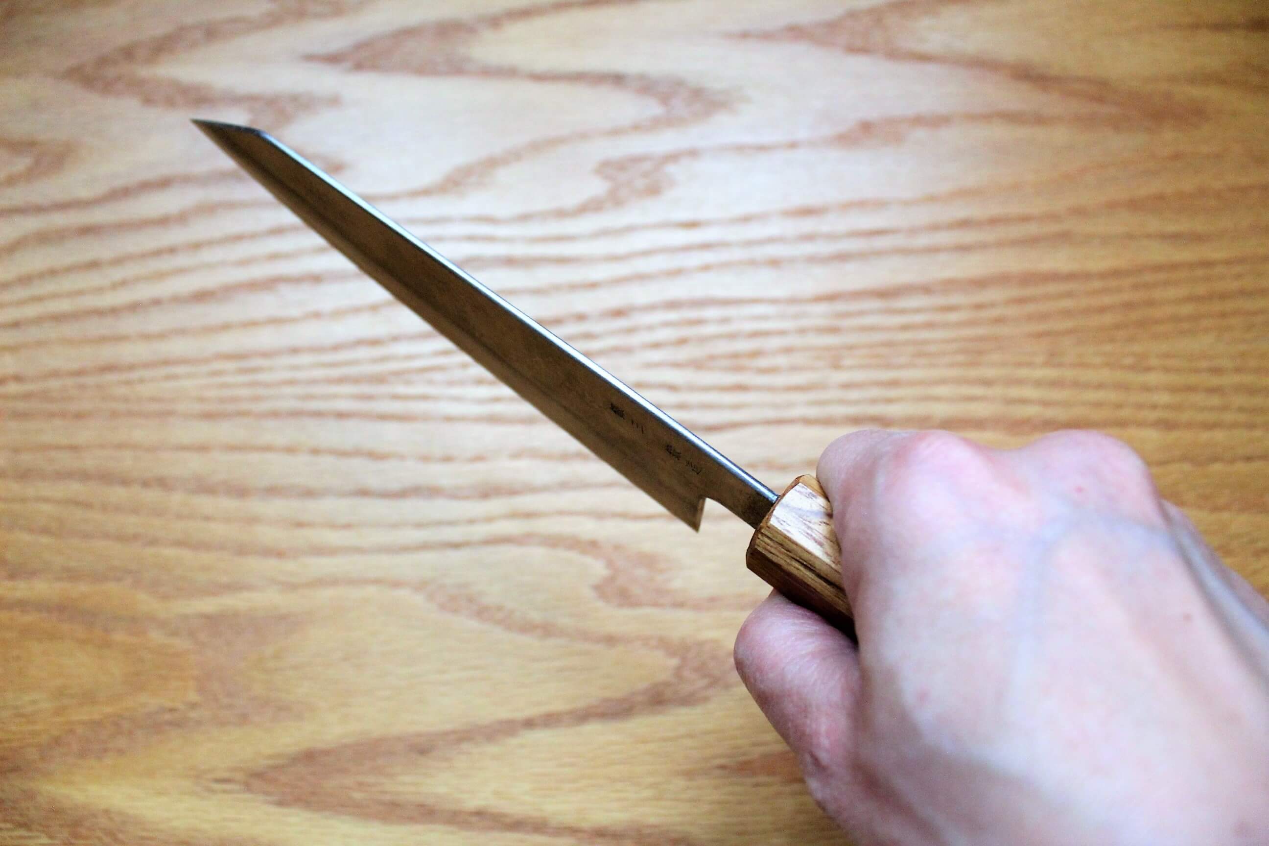 Fujiwara Yasuhiko Ginsan Kiritsuke with Oak Handle 165mm / 6.5