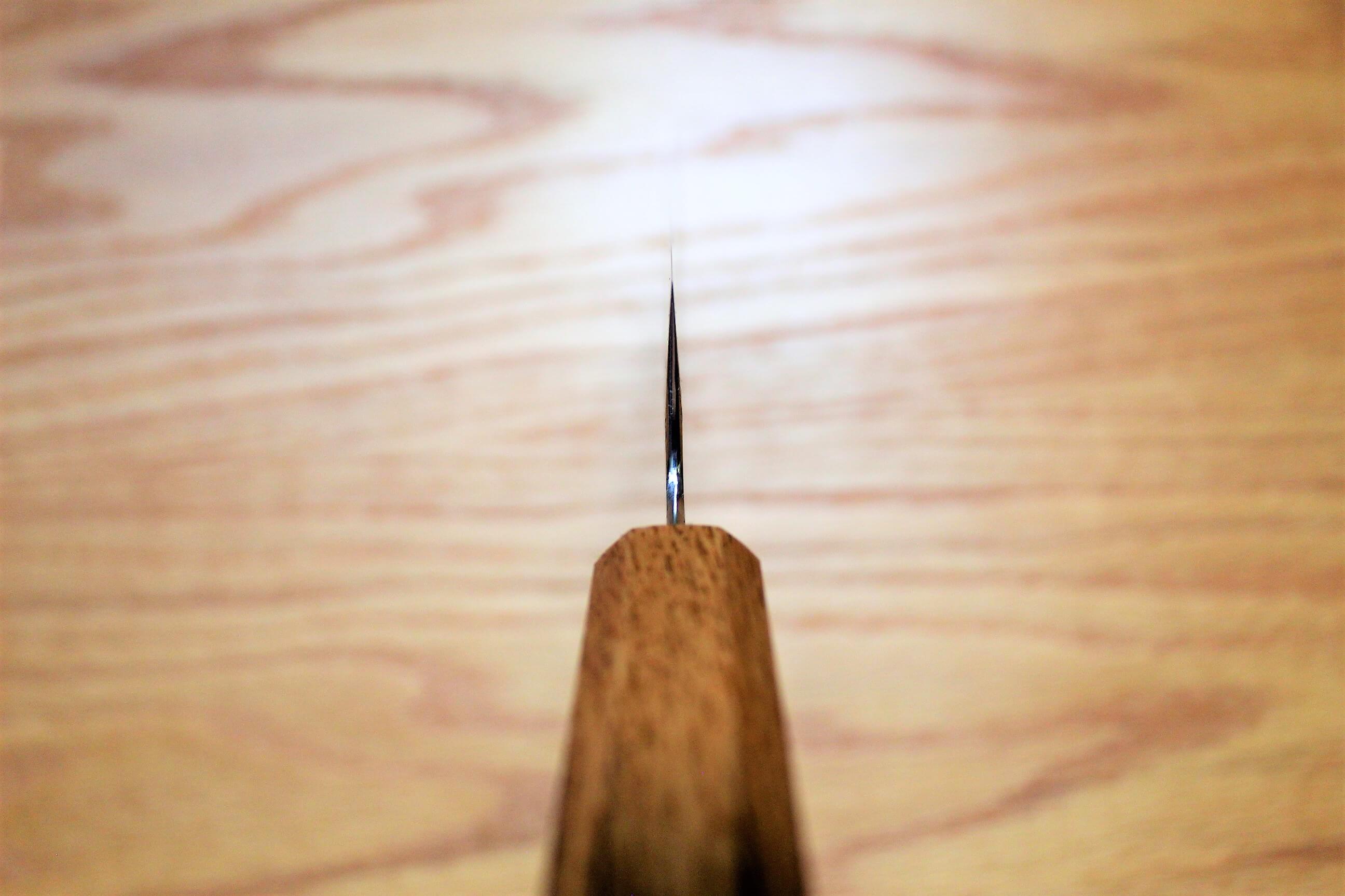 Kitchen Knives - Fujiwara Yasuhiko Ginsan Nakiri With Oak Handle 165mm / 6.5" Oak Handle