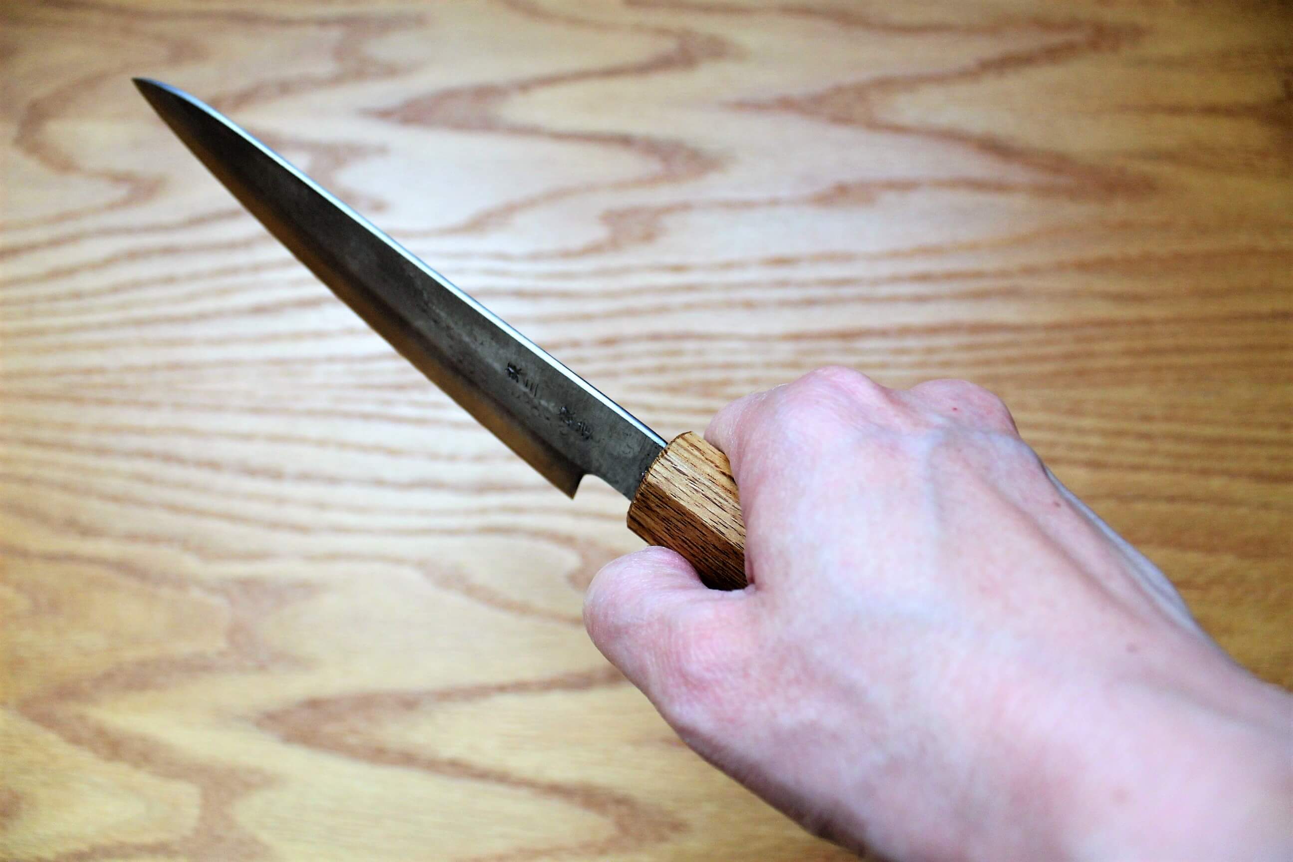 Kitchen Knives - Fujiwara Yasuhiko Ginsan Petty With Oak Handle 150mm / 5.9" Oak Handle