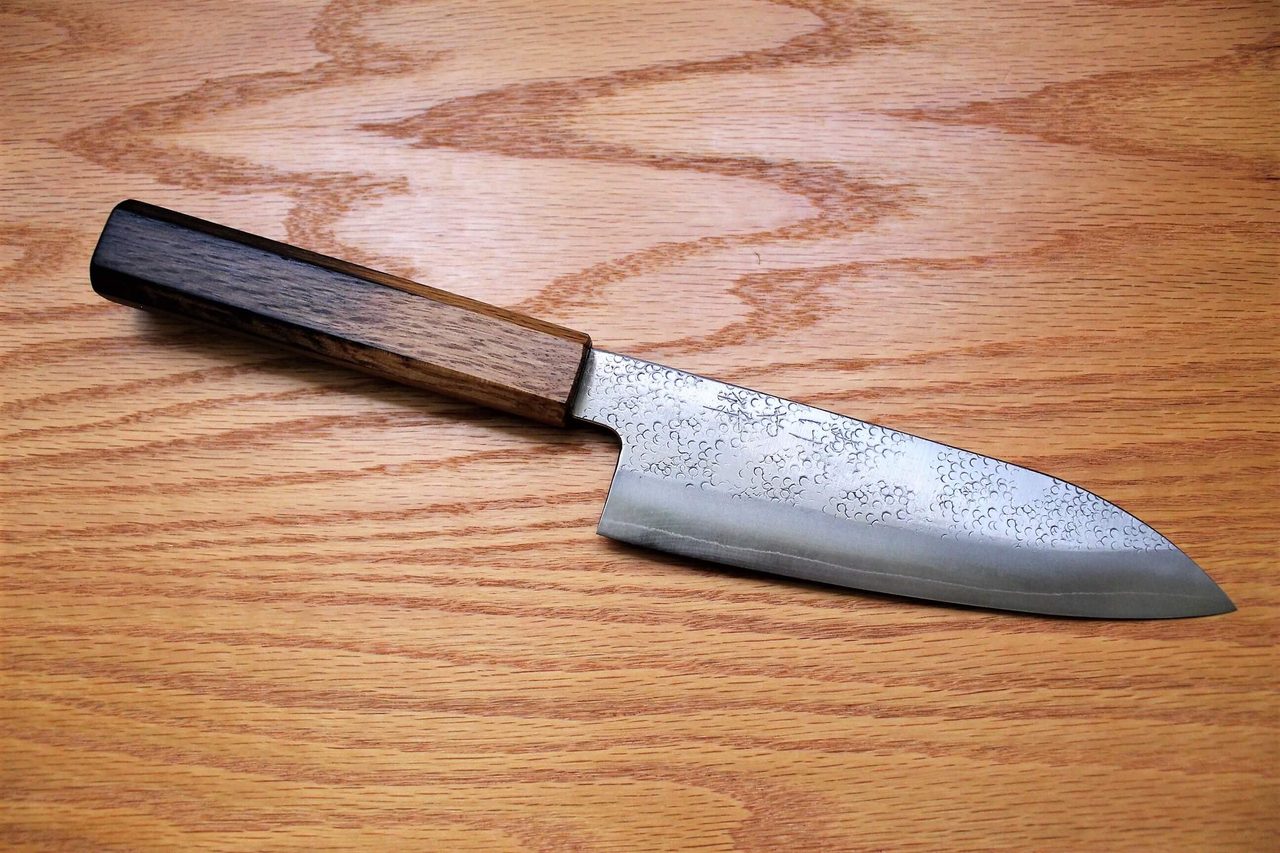 Kitchen Knives - Fujiwara Yasuhiko Ginsan Santoku With Oak Handle 165mm / 6.5" Oak Handle