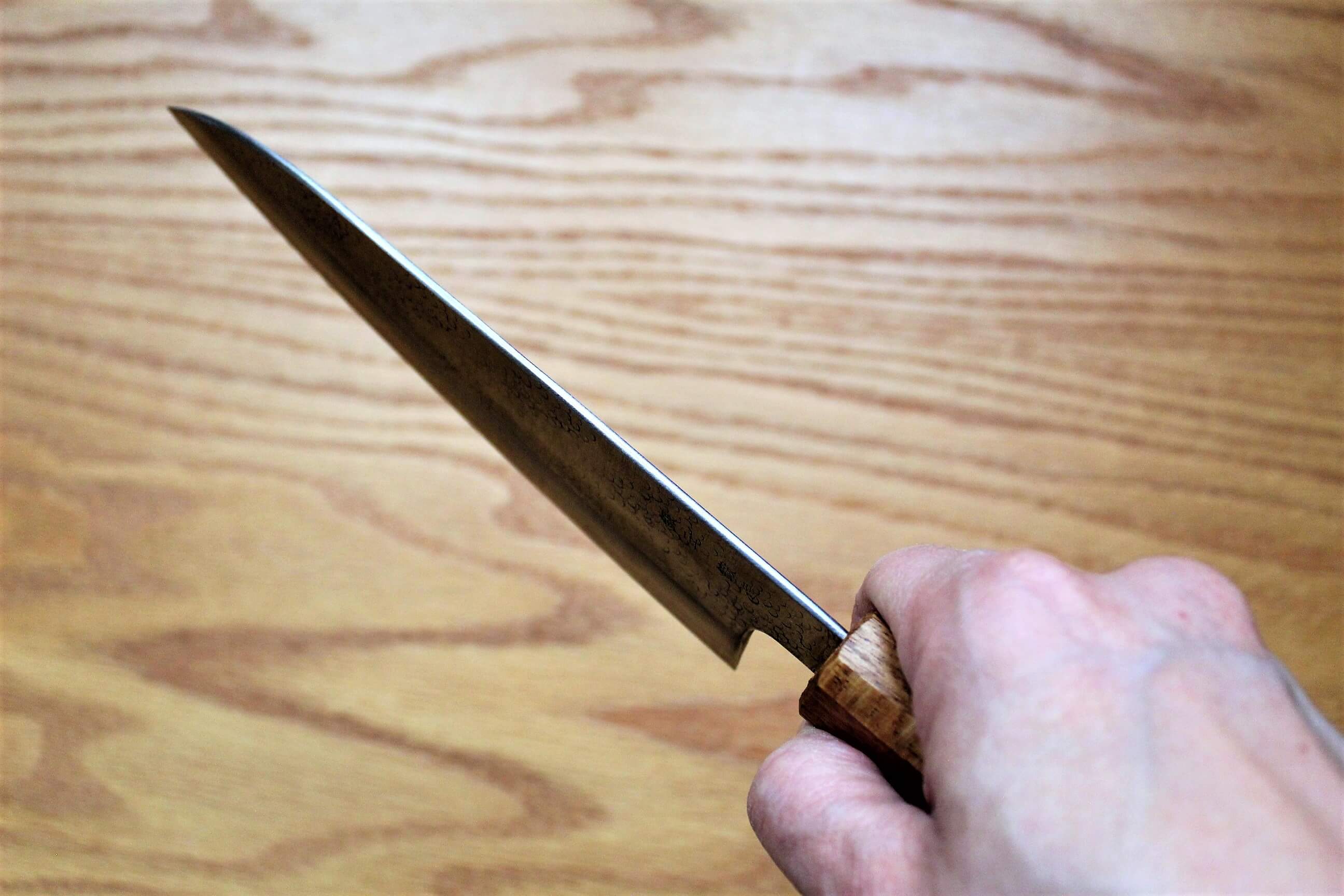 Kitchen Knives - Fujiwara Yasuhiko Ginsan Santoku With Oak Handle 165mm / 6.5" Oak Handle