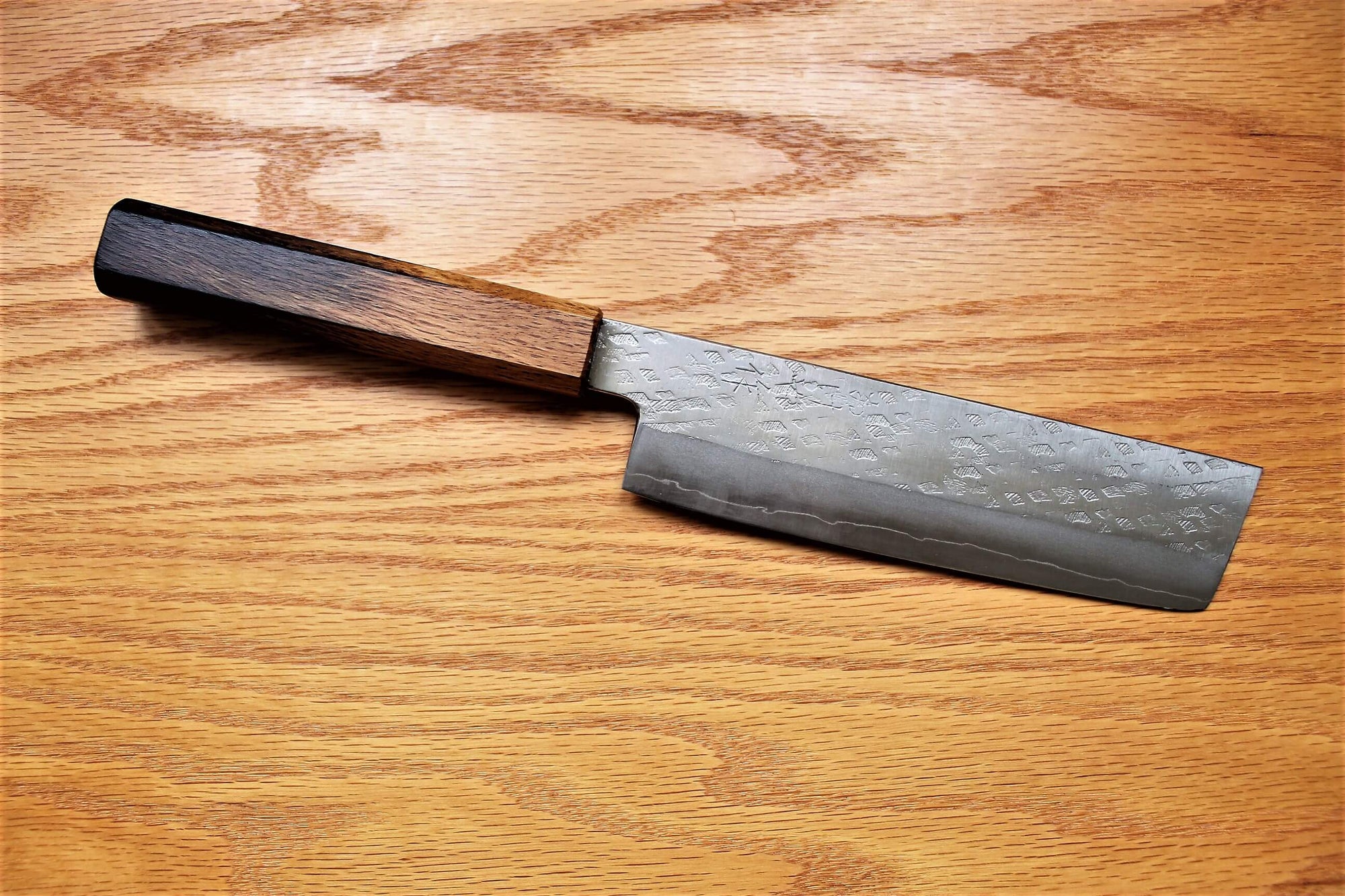 Kitchen Knives - Fujiwara Yasuhiko VG-10 Nakiri With Oak Handle 165mm / 6.5" Oak Handle