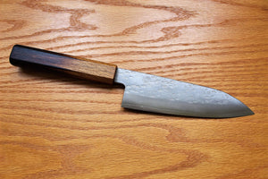 Kitchen Knives - Fujiwara Yasuhiko VG-10 Santoku With Oak Handle 165mm / 6.5" Oak Handle