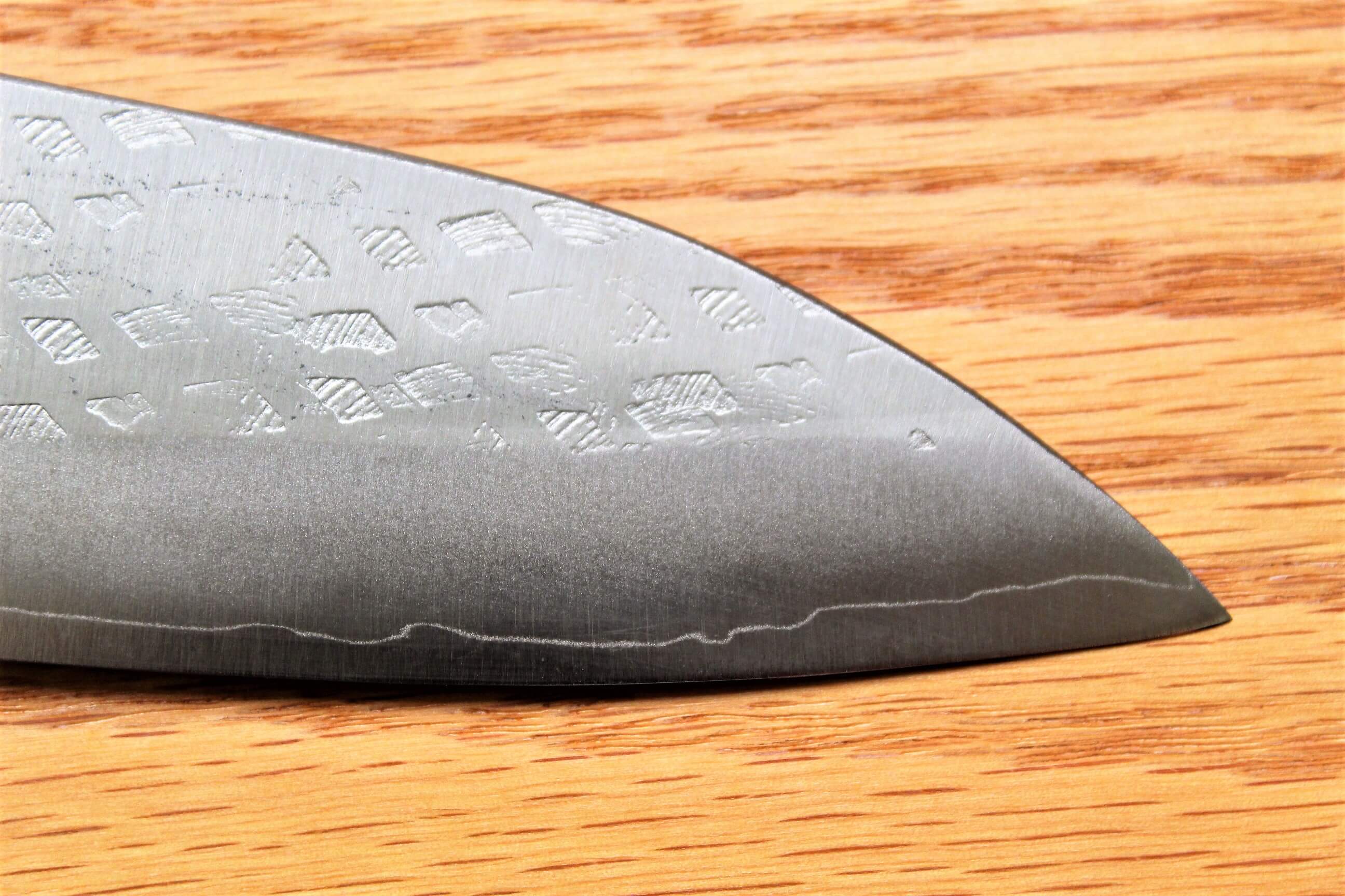 Kitchen Knives - Fujiwara Yasuhiko VG-10 Santoku With Oak Handle 165mm / 6.5" Oak Handle