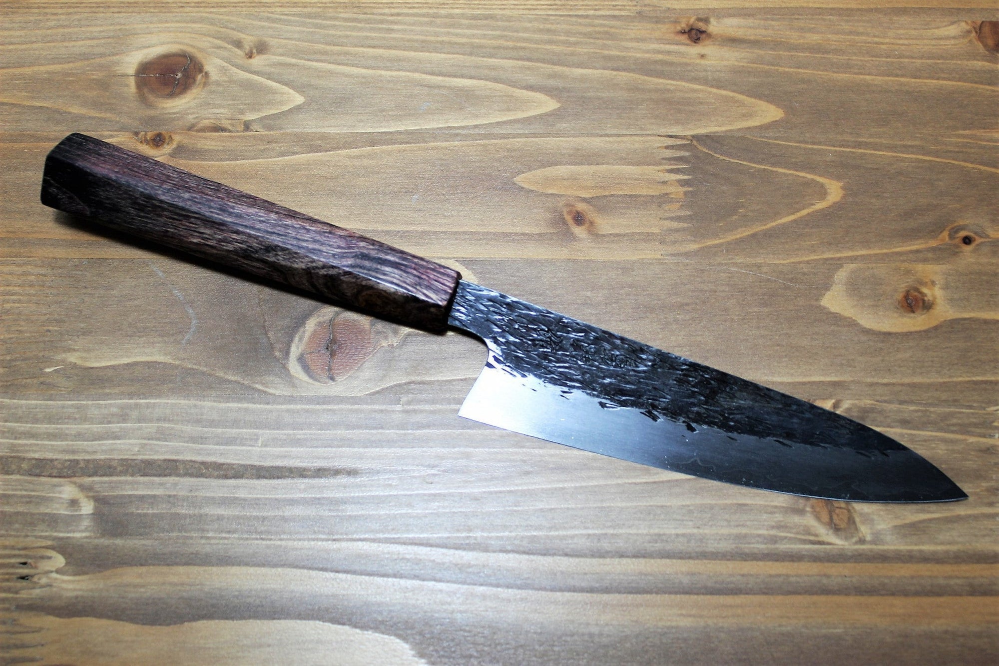 Kitchen Knives - Isamitsu Aogami Super / Blue Super Steel Petty 135 Mm / 5.3" Brown Burberry Wood Handle