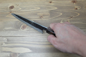 Kitchen Knives - Isamitsu Aogami Super / Blue Super Steel Petty 135 Mm / 5.3" Brown Burberry Wood Handle