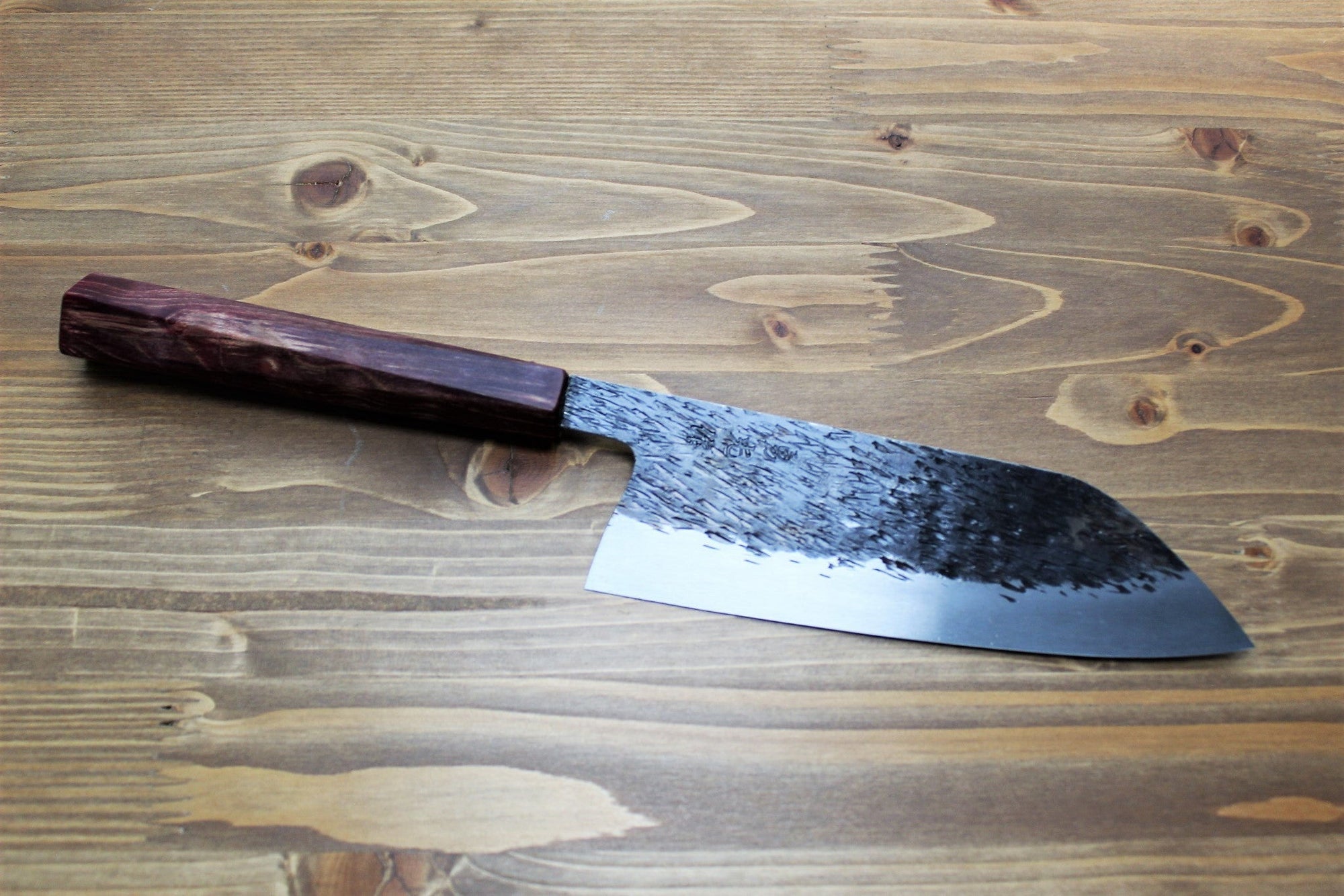 Kitchen Knives - Isamitsu Aogami Super / Blue Super Steel Santoku 165 Mm / 6.5" Red Maple Handle