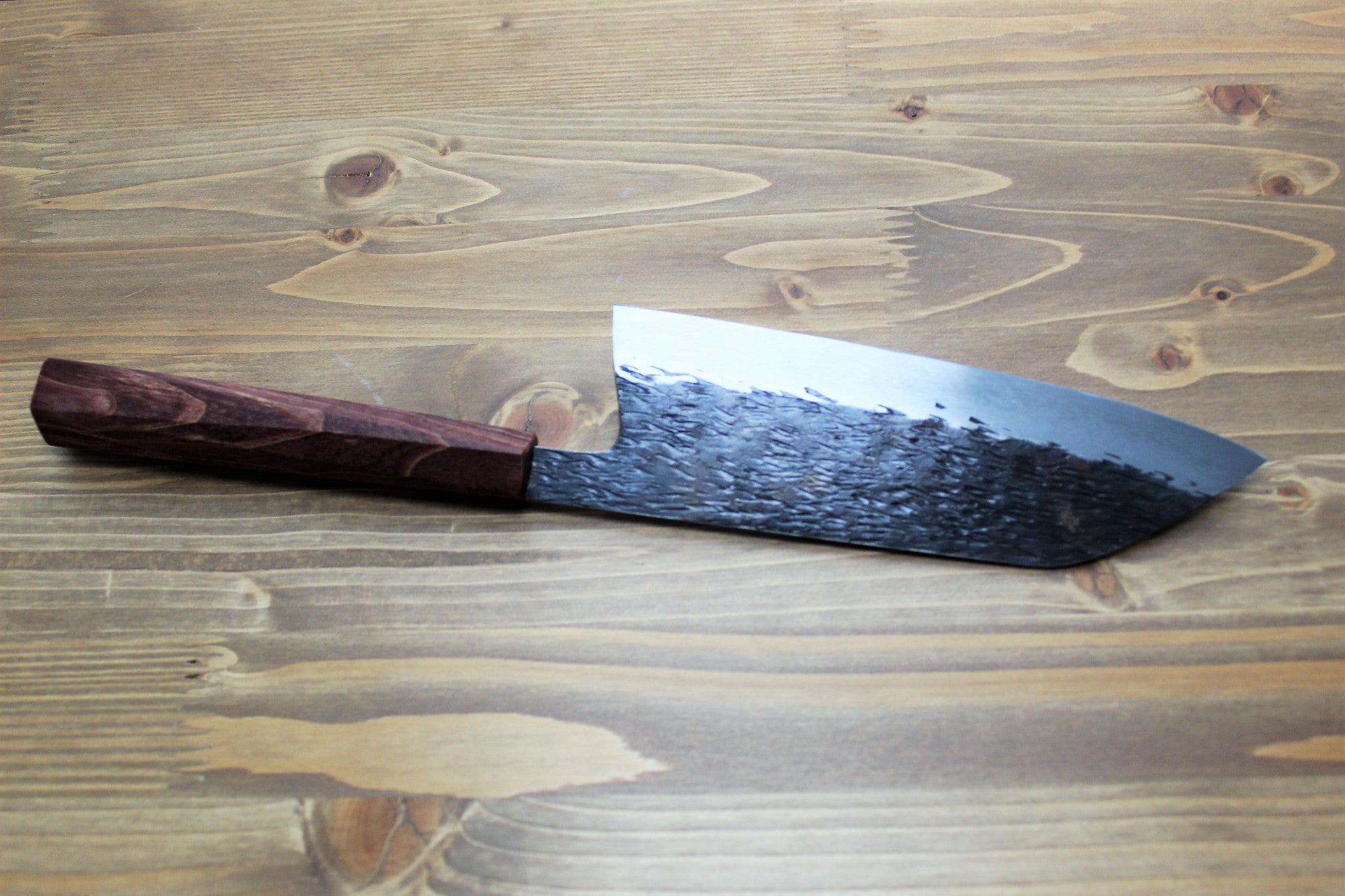 Kitchen Knives - Isamitsu Aogami Super / Blue Super Steel Santoku 165 Mm / 6.5" Red Maple Handle