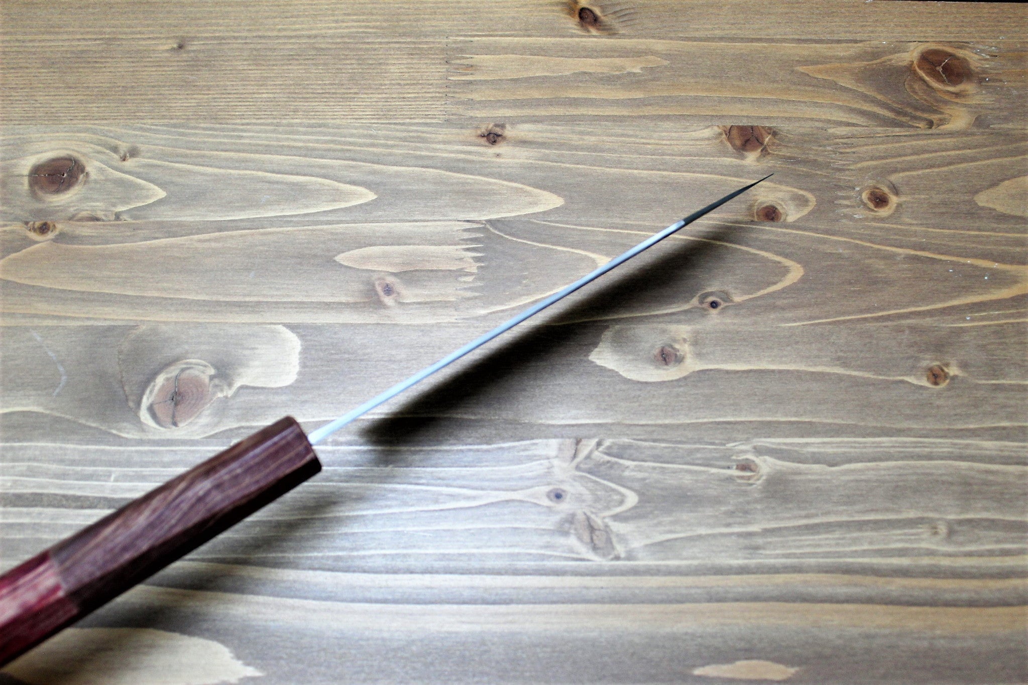 Kitchen Knives - Isamitsu Shirogami #1 / White Steel #1 Kiritsuke 165 Mm / 6.5" Brown Two Tone Maple And Burberry Handle