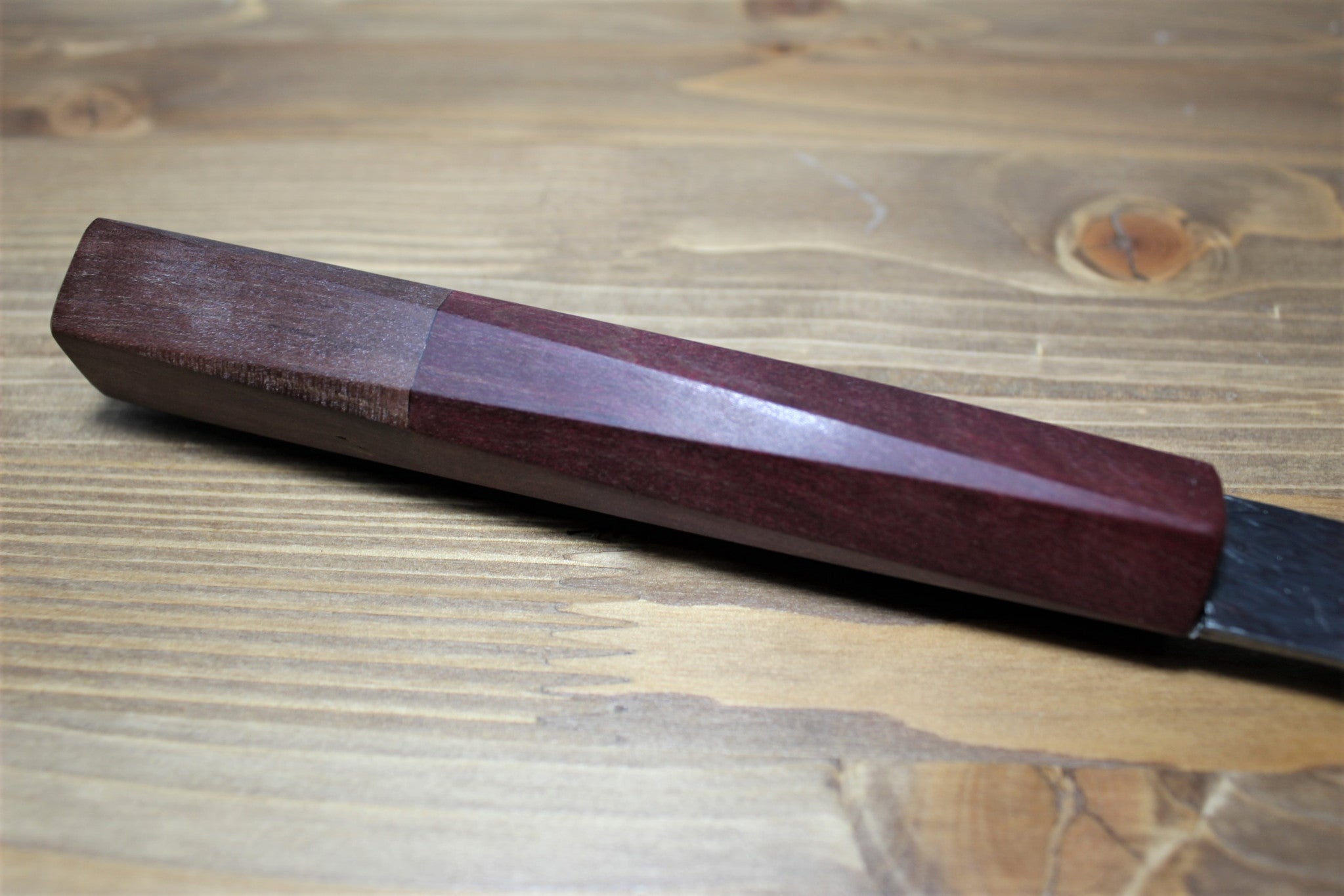 Kitchen Knives - Isamitsu Shirogami #1 / White Steel #1 Kiritsuke 195 Mm / 7.6" Red Two Tone Maple And Burberry Handle