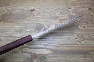 Kitchen Knives - Isamitsu Shirogami #1 / White Steel #1 Kiritsuke 195 Mm / 7.6" Red Two Tone Maple And Burberry Handle
