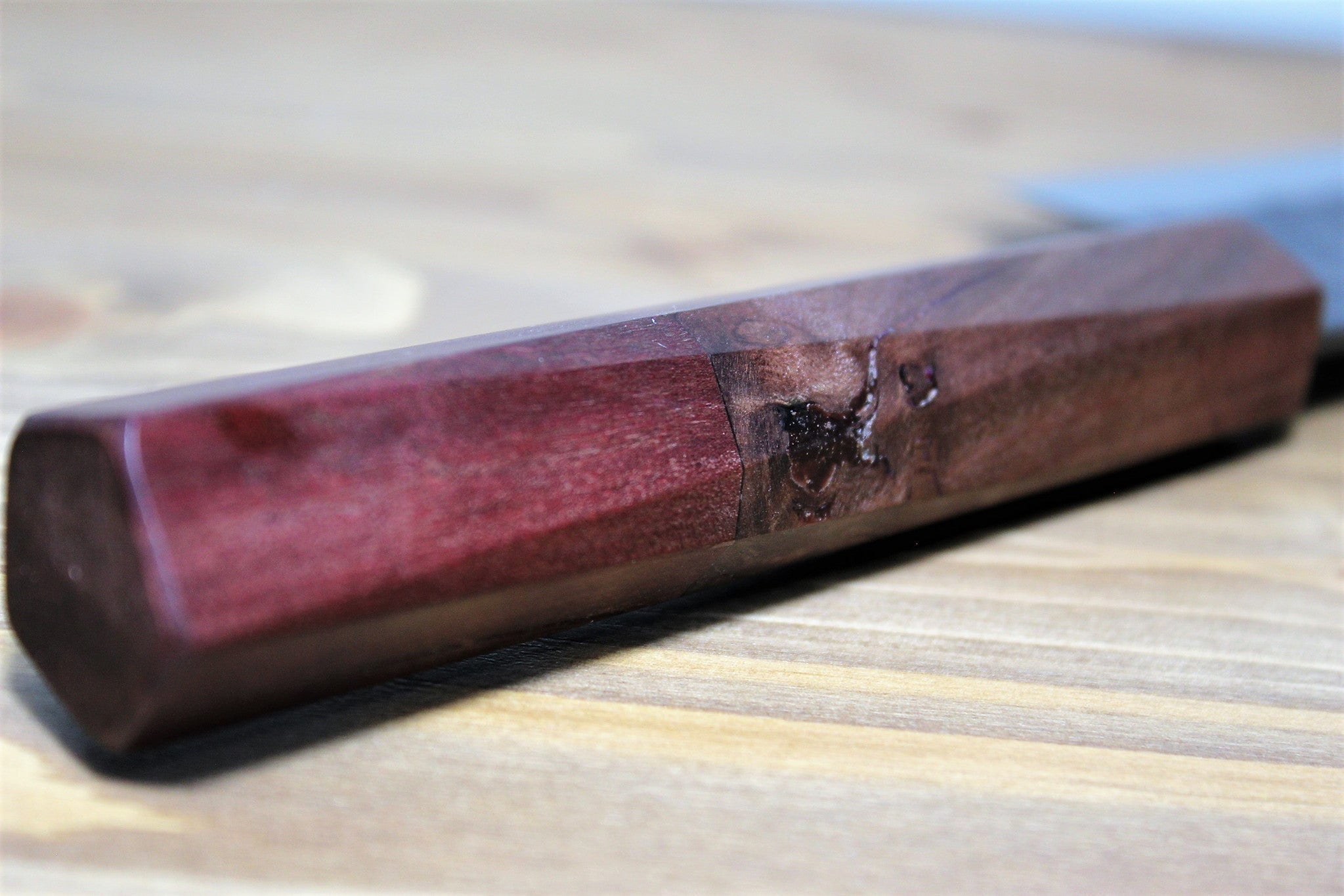 Kitchen Knives - Isamitsu Shirogami #1 / White Steel #1 Nakiri 165 Mm / 6.5" Brown Two Tone Maple And Burberry Handle