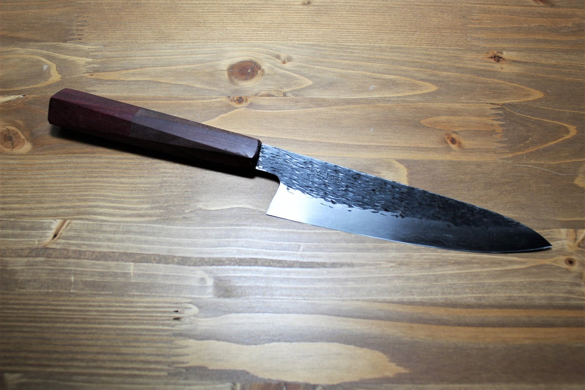 Kitchen Knives - Isamitsu Shirogami #1 / White Steel #1 Petty 150 Mm / 5.9" Brown Two Tone Maple And Burberry Handle