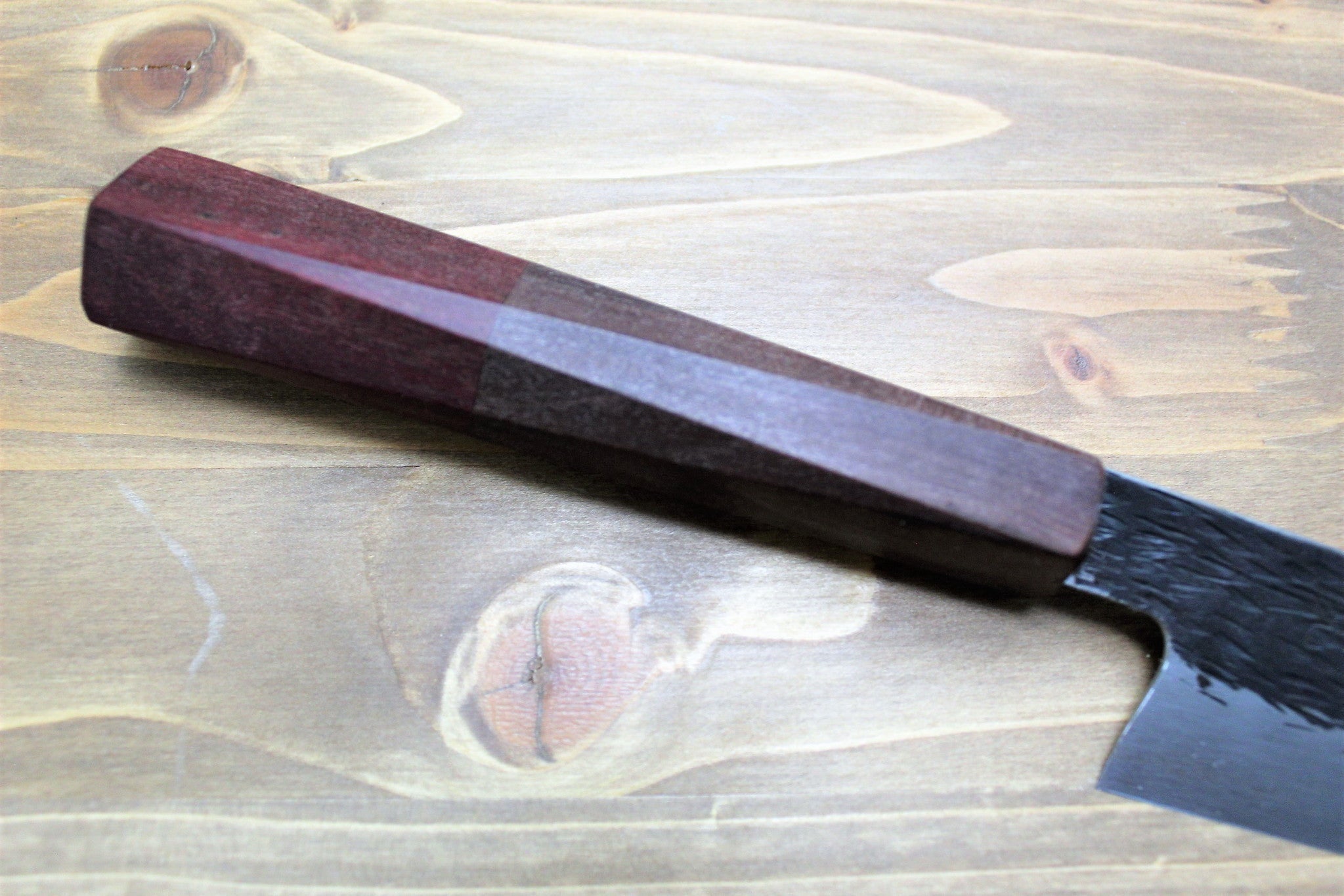 Kitchen Knives - Isamitsu Shirogami #1 / White Steel #1 Petty 150 Mm / 5.9" Brown Two Tone Maple And Burberry Handle