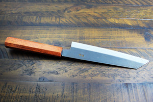 Kitchen Knives - Kengata Gyuto Kurouchi Aoniko / Blue Steel #2 210mm (8.3") Japanese Chef Knife - Chinese Quince Handle