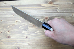 Kitchen Knives - Misuzu Hamono 45 Layer Damascus AUS-10 Core Nakiri 165 Mm / 6.4" Magnolia Handle