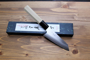 Kitchen Knives - Misuzu Hamono Bunka Petty VG-10 Stainless Steel 105 Mm / 4.1" Magnolia Handle