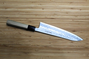 OUL Gyuto Hammered Shironiko / White Steel #2 210 mm / 8.2" Magnolia Handle