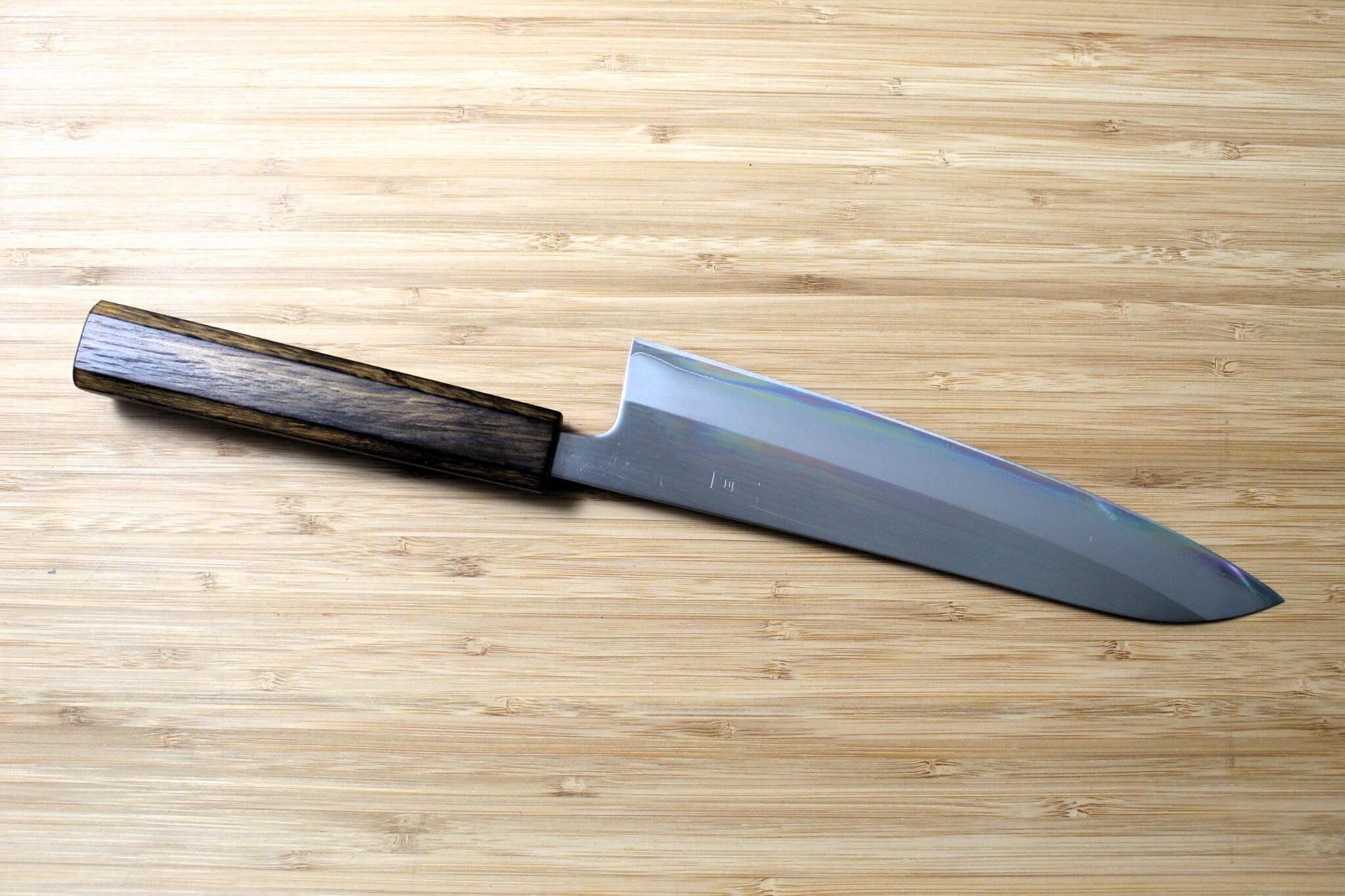 OUL Gyuto Shirogami #1 / White Steel #1 210 mm / 8.2" Burnt Oak Handle