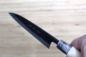 OUL Kurouchi Aogami Kobocho Petty Knife 105 mm / 4.1", 120 mm / 4.7" Magnolia Handle
