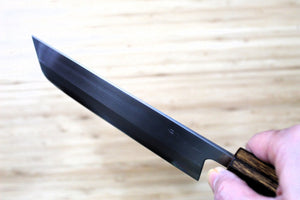 OUL Nakiri Shirogami #1 / White Steel #1 Stainless Clad 165 mm (6.5") Burnt Oak Handle