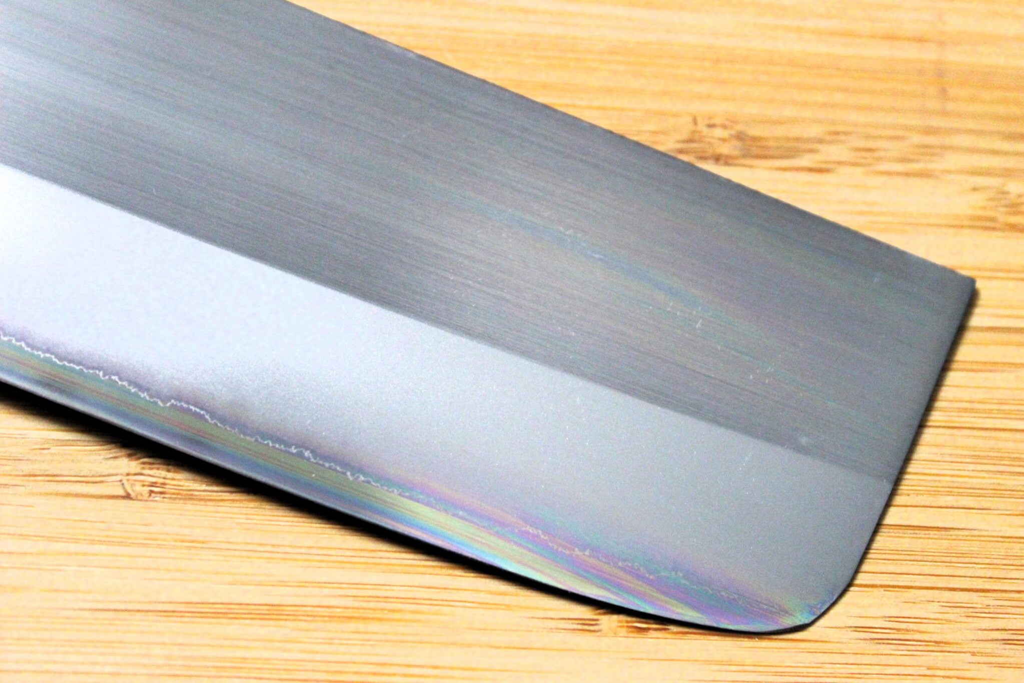 OUL Nakiri Shirogami #1 / White Steel #1 Stainless Clad 165 mm (6.5") Burnt Oak Handle