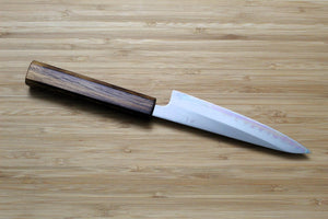 Kitchen Knives - OUL Petty Shirogami #1 / White Steel #1 Stainless Clad 135 Mm / 5.3" Burnt Oak Handle