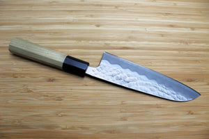 OUL Santoku Hammered Shironiko / White Steel #2 165 mm / 6.5"  Magnolia Handle