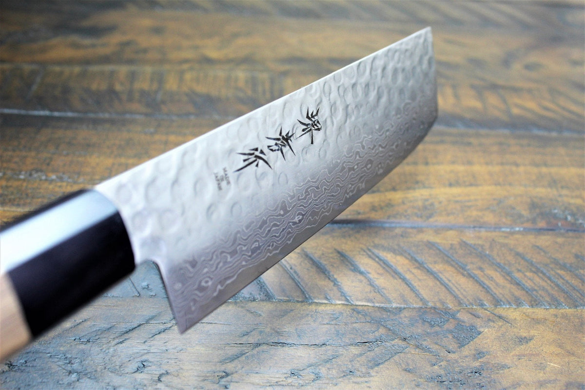 Kitchen Knives - Sakai Takayuki 45 Layer Damascus Nakiri Knife 160mm (6.2") With Walnut Handle