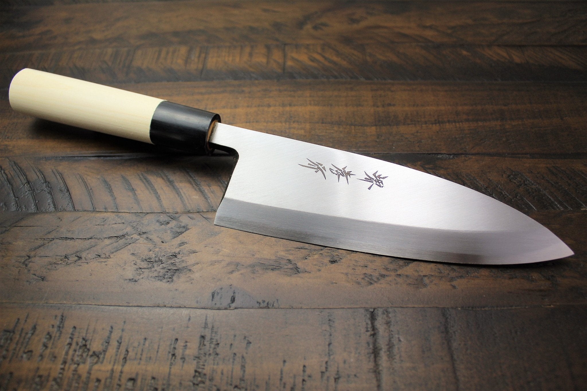 Kitchen Knives - Sakai Takayuki Deba Knife With Buffalo Horn Handle White Steel 135mm (5.3") - 210mm (8.2")