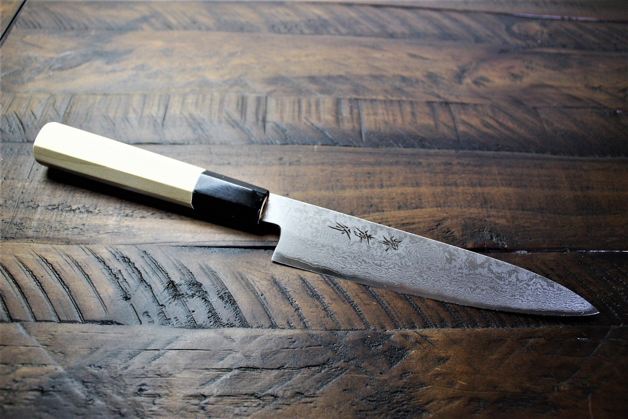 Kitchen Knives - Sakai Takayuki Ginsan Damascus Petty Knife 150mm (5.9")