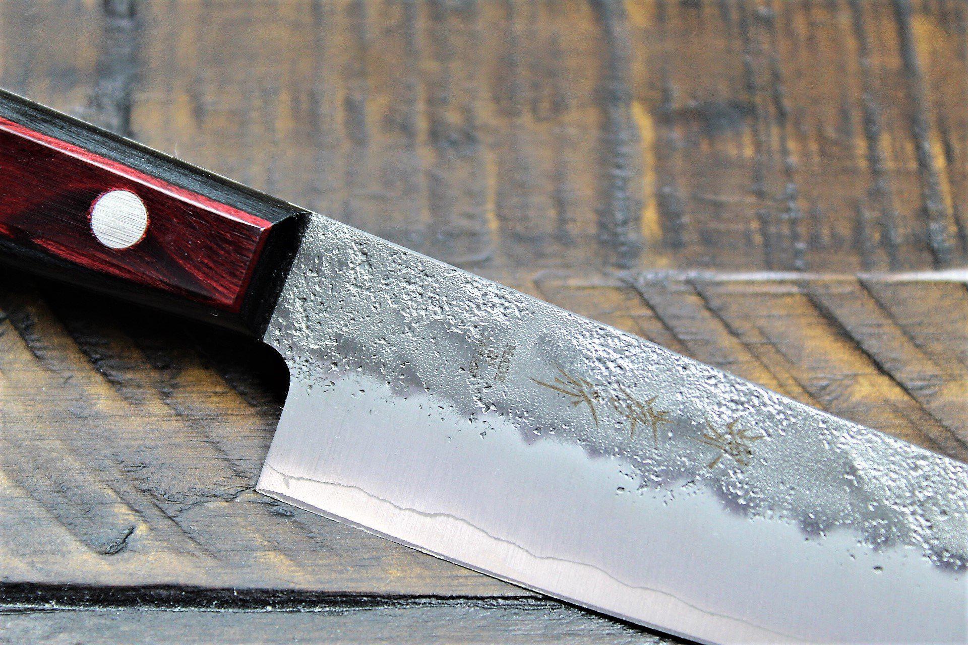 Kitchen Knives - Sakai Takayuki Ginsan Nashiji Petty Knife 135mm (5.3")